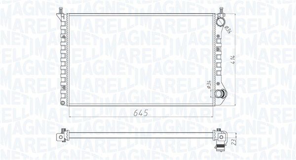 MAGNETI MARELLI Радиатор, охлаждение двигателя 350213143800